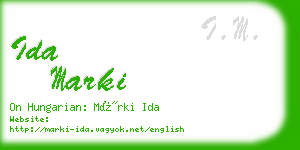 ida marki business card